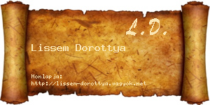 Lissem Dorottya névjegykártya